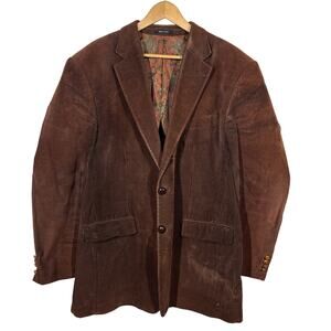 Vintage Ralph Lauren Corduroy Jacket Smoking Academic Dark Brown 44